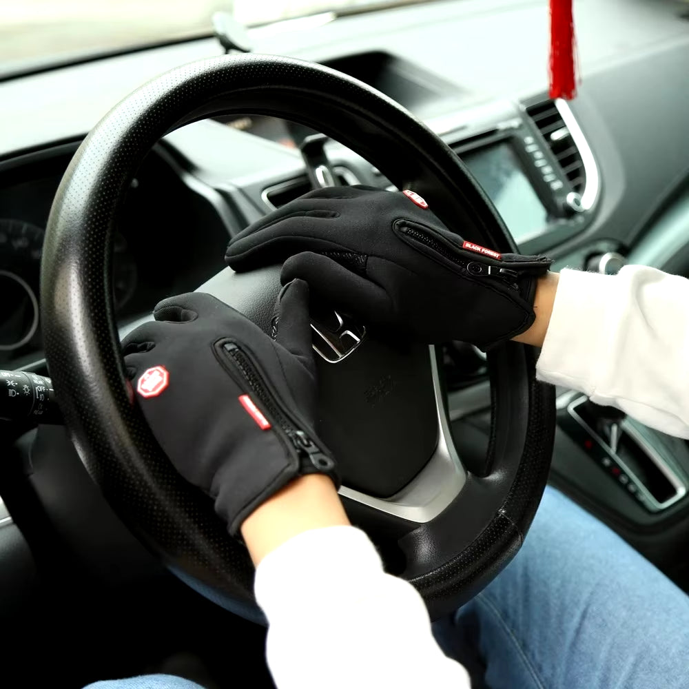 Men's and Women's Winter Cycling Gloves - Touchscreen, Waterproof, Thermal, Non-Slip for Outdoor Activities and Driving
