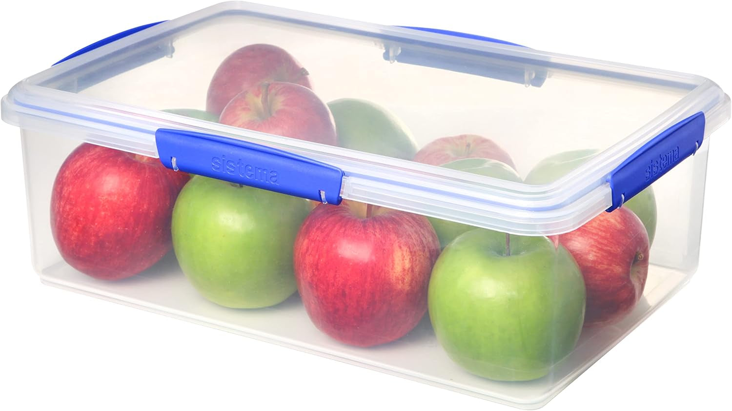 KLIP IT 7L Airtight Food Storage Container - Stackable BPA-Free Plastic Box with Lid and Blue Clips