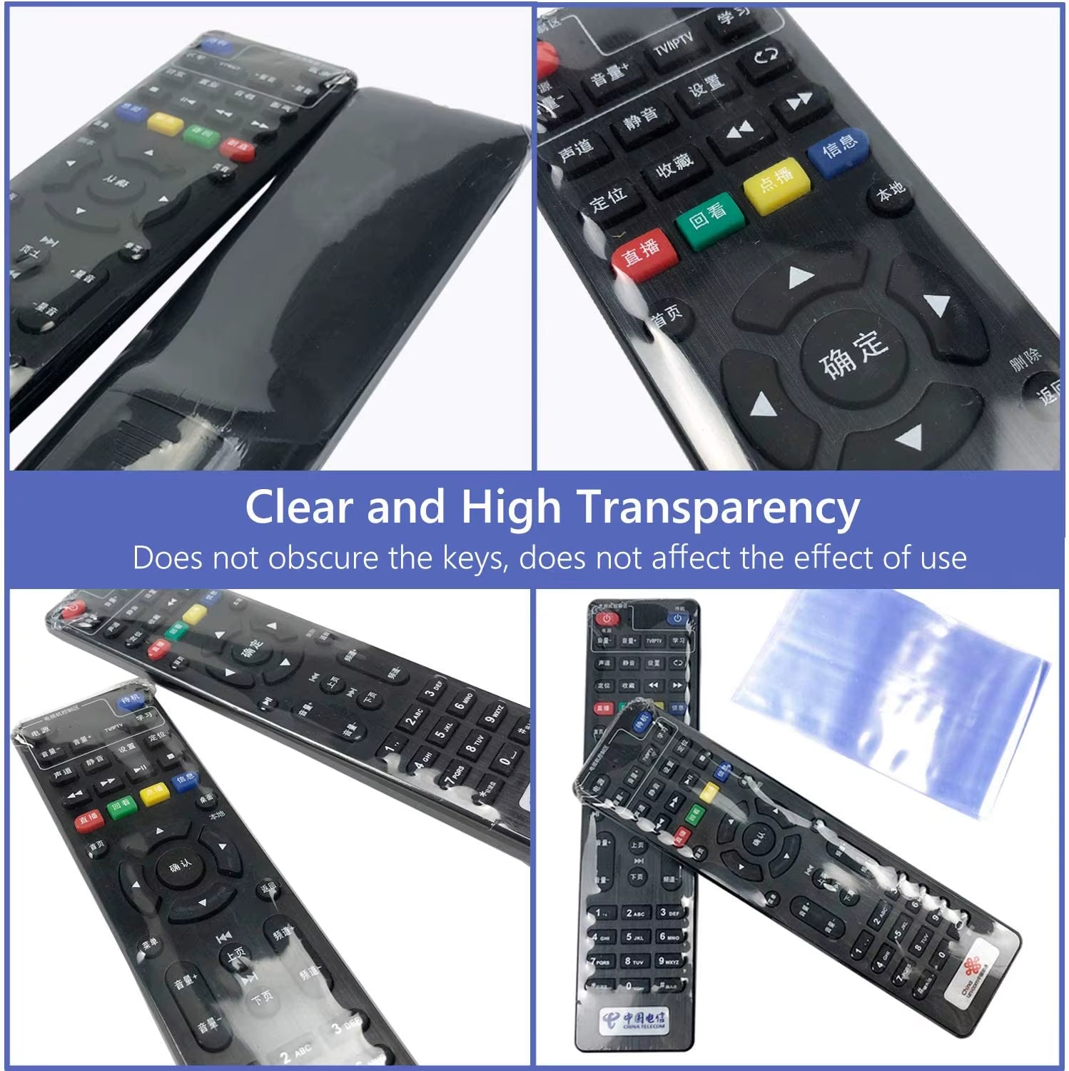 Transparent Shrink Film Bags for Remote Control Protection - Available in Sets of 5, 10, or 20