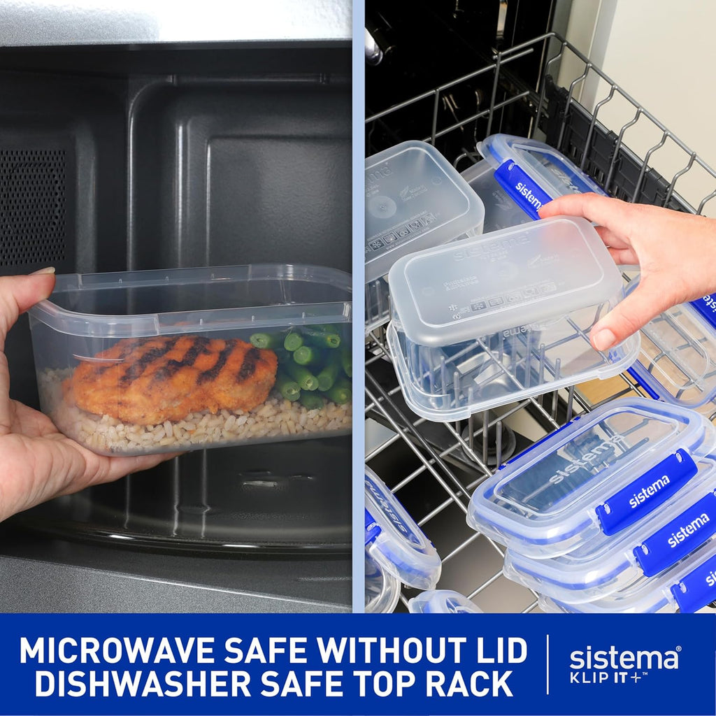 KLIP IT 7L Airtight Food Storage Container - Stackable BPA-Free Plastic Box with Lid and Blue Clips