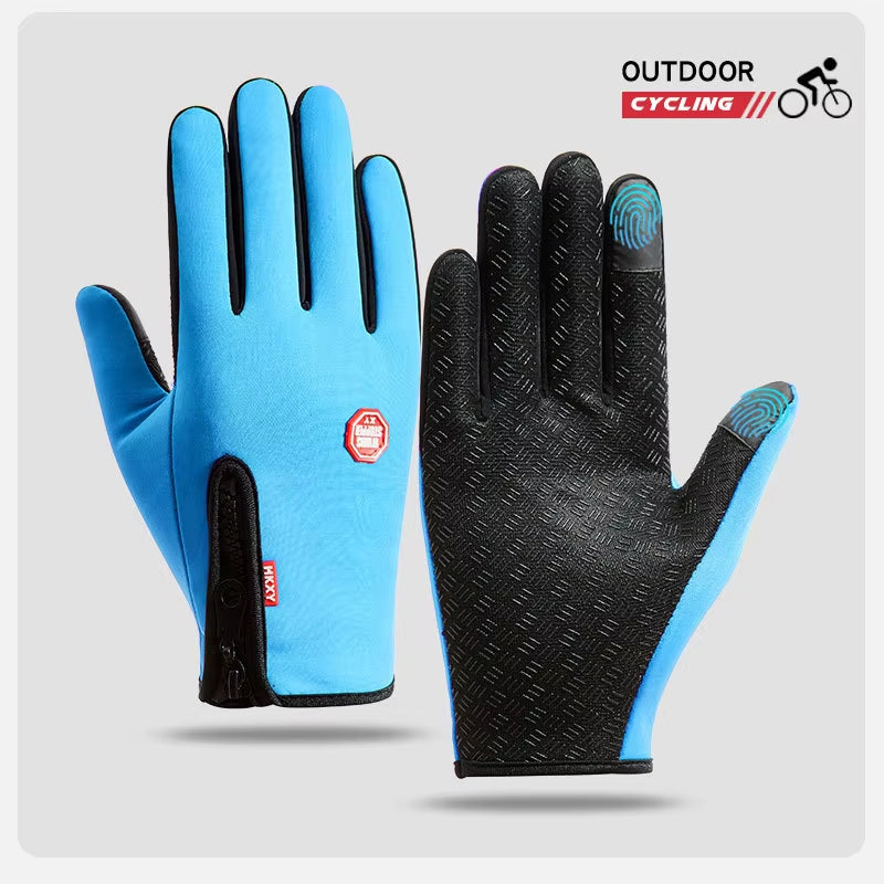 Men's and Women's Winter Cycling Gloves - Touchscreen, Waterproof, Thermal, Non-Slip for Outdoor Activities and Driving