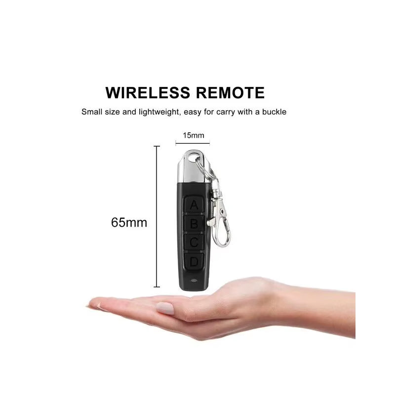 433MHz Remote Control Garage Door Opener with Learning Function and Rolling Code Duplication
