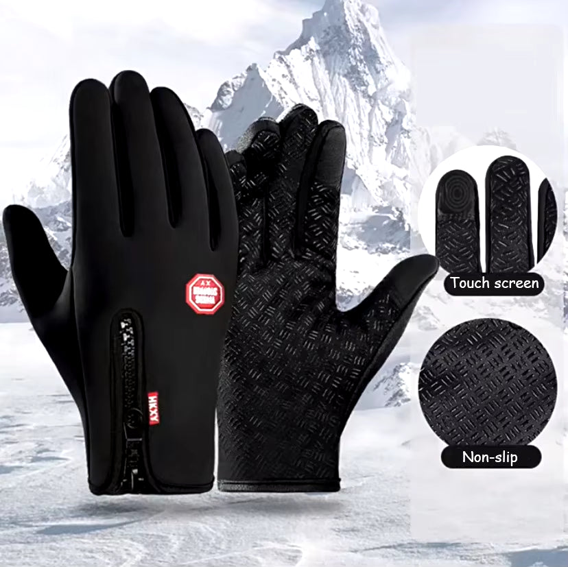Men's and Women's Winter Cycling Gloves - Touchscreen, Waterproof, Thermal, Non-Slip for Outdoor Activities and Driving