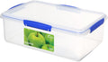 KLIP IT 7L Airtight Food Storage Container - Stackable BPA-Free Plastic Box with Lid and Blue Clips