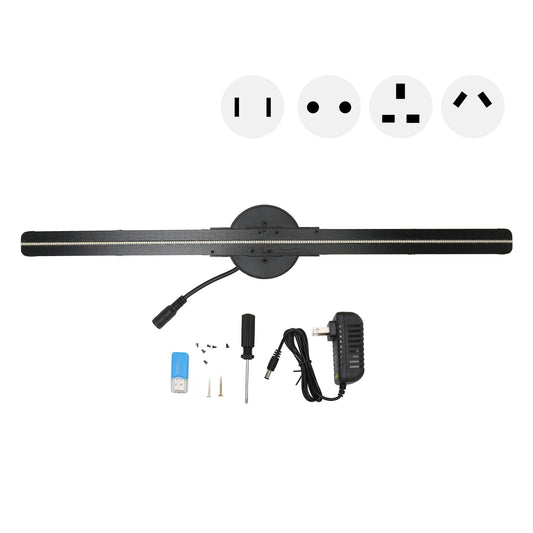 3D Holographic Fan Projector with 2 Blades, 176-Degree Viewing Angle, 16.5-Inch Display, 2000x224 Resolution, and 224 LED Light Beads for Business Advertising