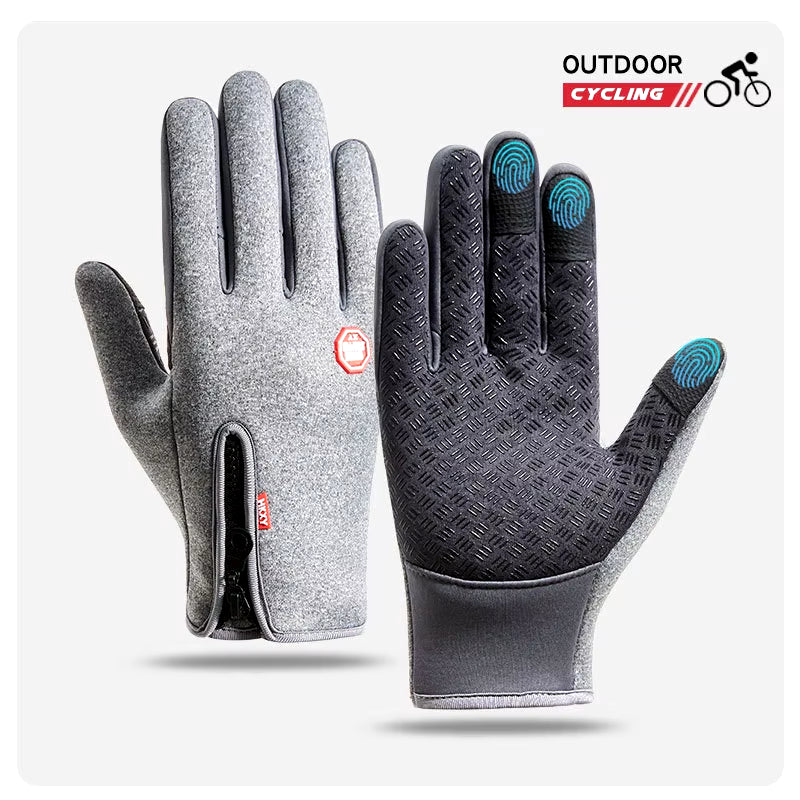 Men's and Women's Winter Cycling Gloves - Touchscreen, Waterproof, Thermal, Non-Slip for Outdoor Activities and Driving
