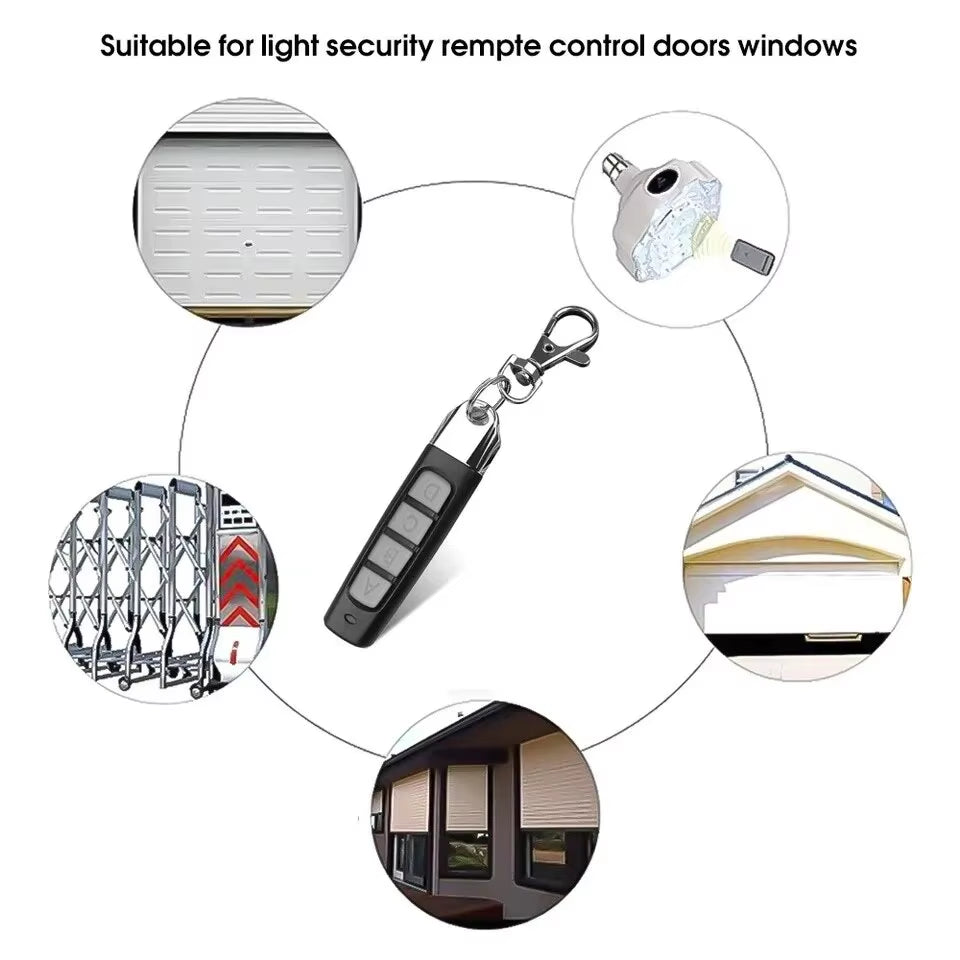 433MHz Remote Control Garage Door Opener with Learning Function and Rolling Code Duplication
