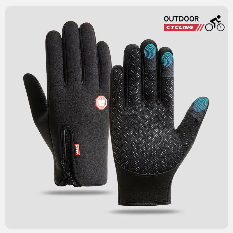 Men's and Women's Winter Cycling Gloves - Touchscreen, Waterproof, Thermal, Non-Slip for Outdoor Activities and Driving