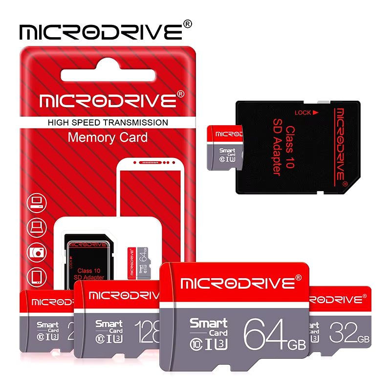 256GB High-Speed Class 10 Mini SD Memory Card Micro TF Flash Drive for Smartphones, Available in 4GB, 8GB, 16GB, 32GB, 64GB, and 128GB