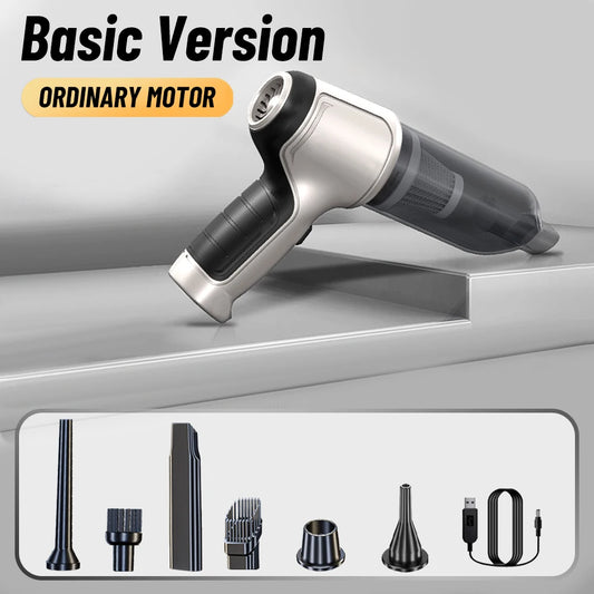 Portable Wireless Car Vacuum Cleaner with 95000PA Strong Suction - Handheld Powerful Blower for Home and Automotive Use