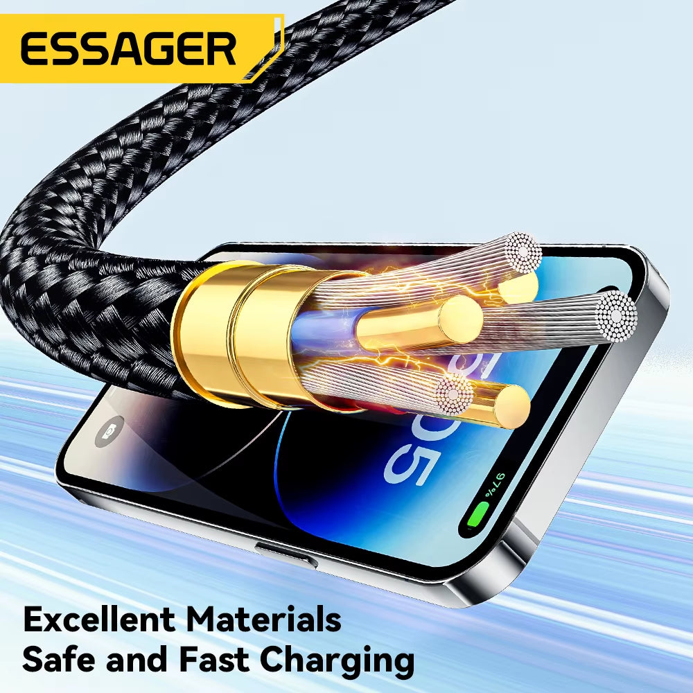 USB-C to Lightning Cable for iPhone 14/13/12/11 Pro Max, XS, 8 Plus, iPad, MacBook - 29W PD Fast Charging Data Cable